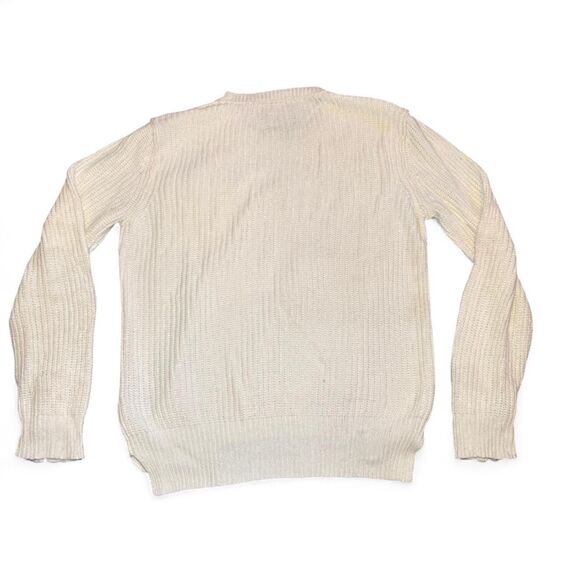 Scotch & Soda Men’s XL Cream Knit Cotton Sweater Sea You Collection Crewneck - Picture 3 of 8